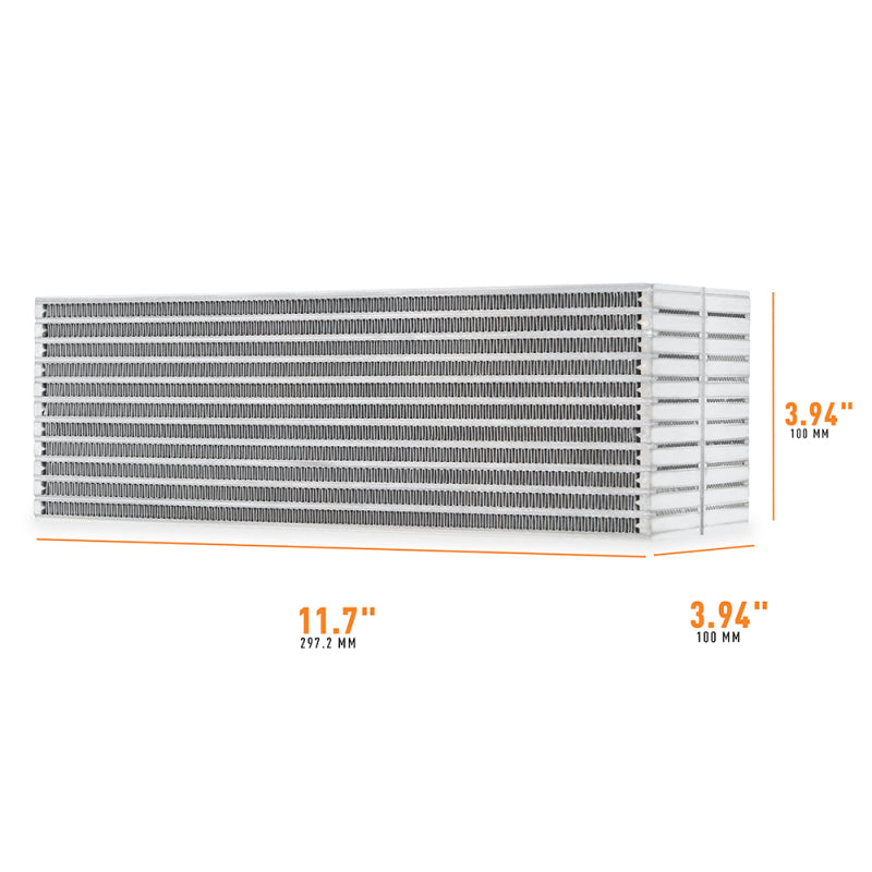 Núcleo do intercooler universal ar-água Mishimoto - 11,7 pol./3,8 pol./3,8 pol.