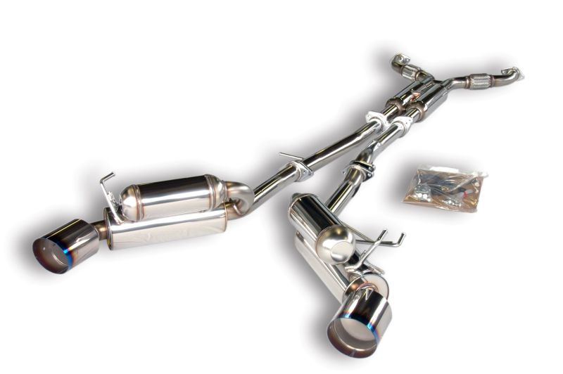 HKS 03-06 350z escape Catback con punta de titanio de alta potencia dual