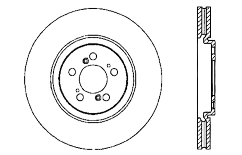 StopTech 97-05 Acura NSX Drilled Sport Left Front Rotor