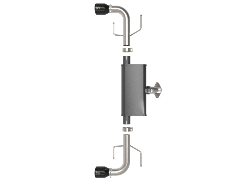 aFe Takeda 17-21 Mazda CX-5 2.5L (t) 2.5in. Sistema de escape SS Axle-Back com pontas pretas