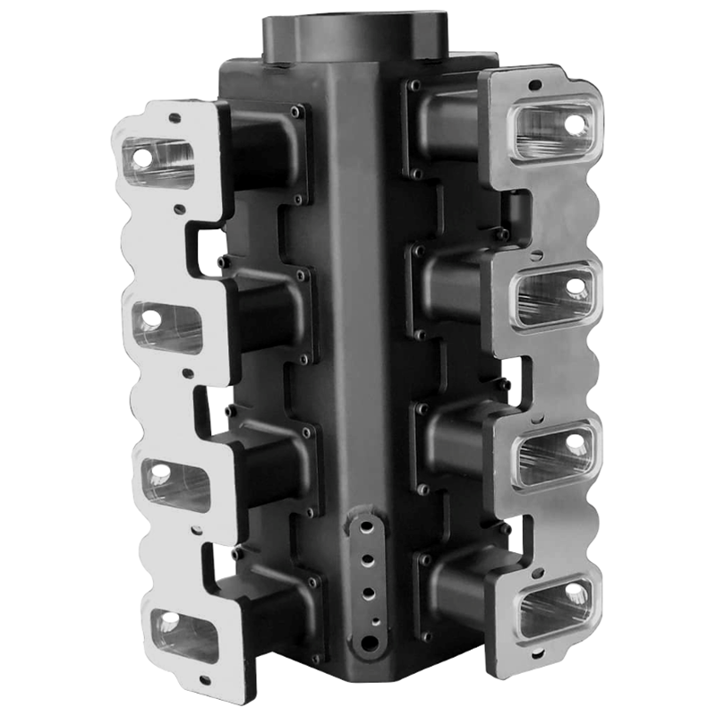 TSP - LS7 Sheet Metal Intake Manifold with Billet CNC Runners, No Step (25-TSPSMLS7-NoStep)