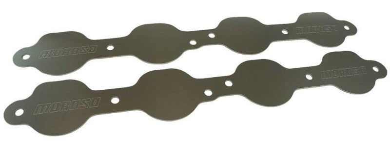Bloco de escape Moroso Chevy LS placa de armazenamento - par