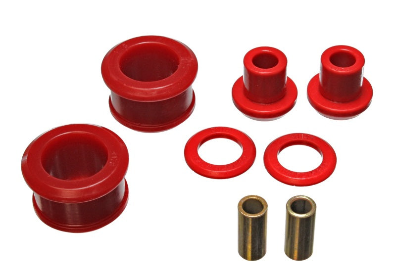 Energy Suspension 90-96 Nissan 300ZX Juego de bujes de portador de diferencial trasero rojo (debe reutilizar todo el metal
