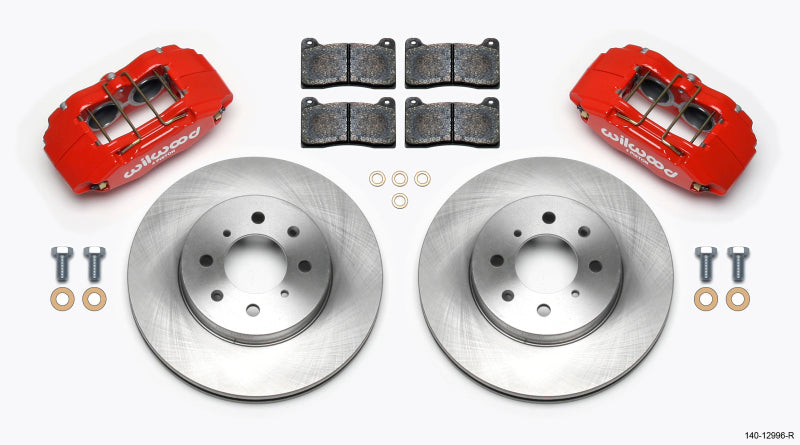 Kit de rotor y pinza delantera Wilwood DPHA Red Honda / Acura con rotor OE de 262 mm