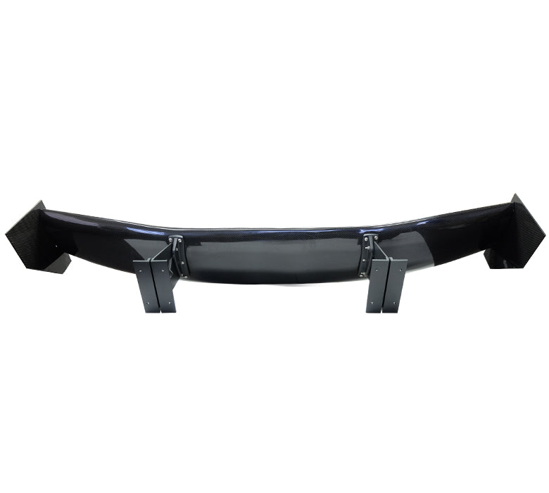 NRG - CARBON FIBER SPOILER - UNIVERSAL (59") W / NRG ARROW CUT OUT STANDS AND NRG LOGO LARGE END PLATES