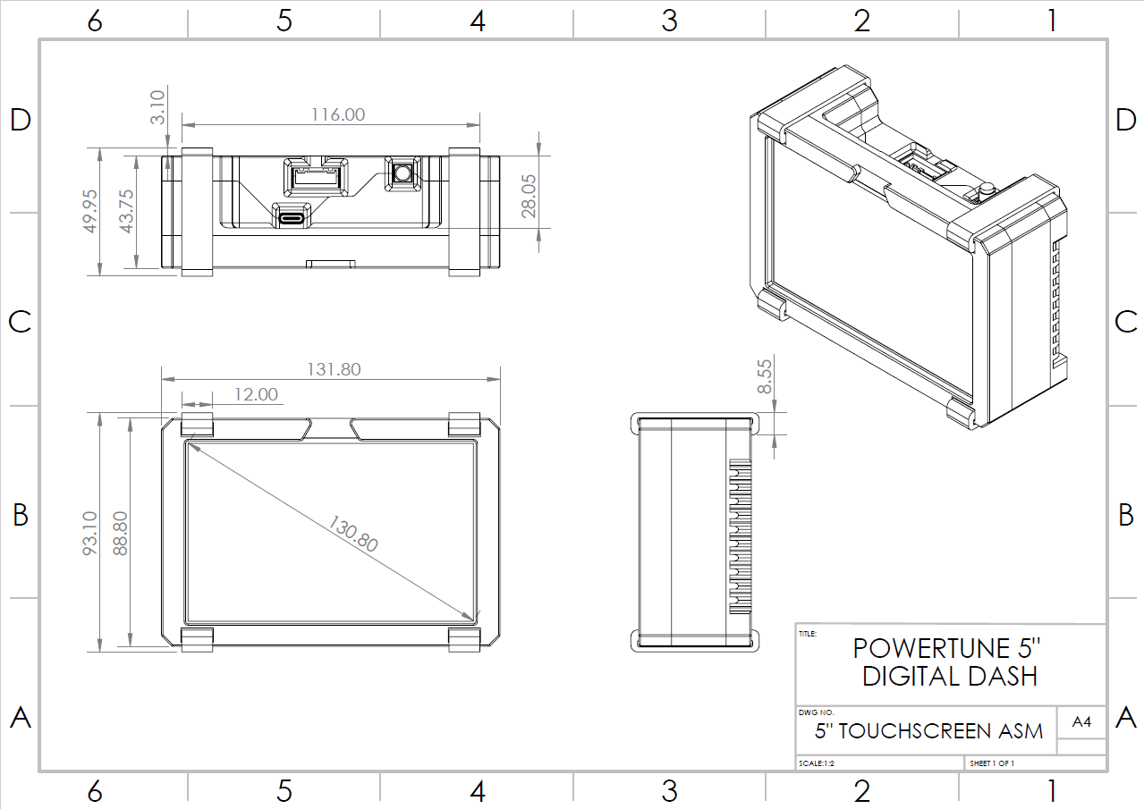 POWERTUNE DIGITAL MINI DASH V5