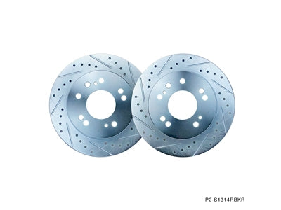 P2M - NISSAN 1989-98 240SX REAR BRAKE ROTORS (P2-S1314RBKR)
