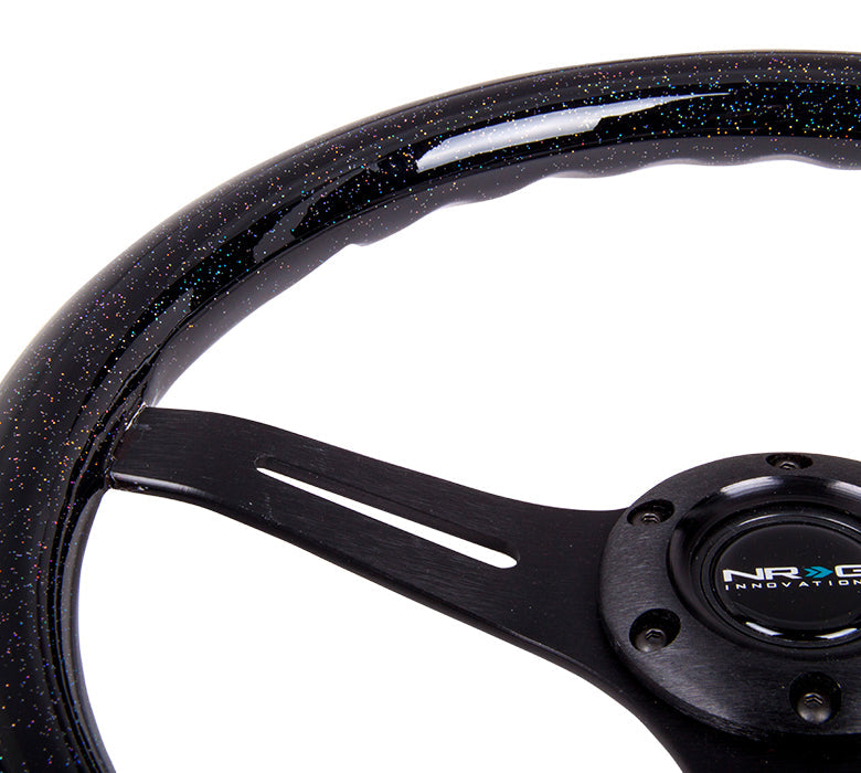 NRG - CLASSIC WOOD STEERING WHEEL W/ THREE SPOKE CENTER W/ SLITS