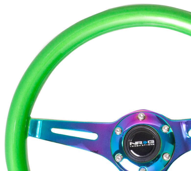 NRG - CLASSIC WOOD STEERING WHEEL W/ THREE SPOKE CENTER W/ SLITS