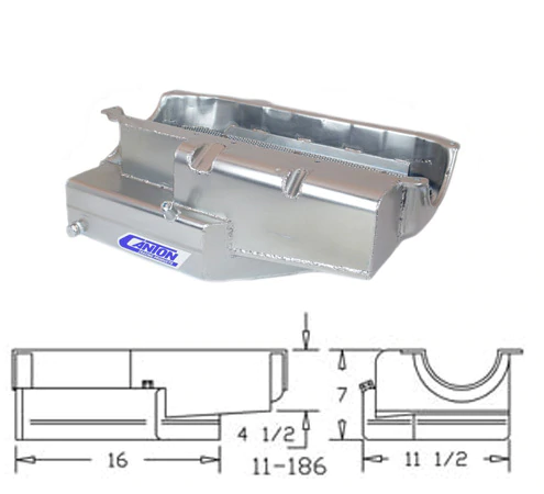 Canton - Small Block Chevy Open Chassis Pro 16" de comprimento 1985 e anteriores