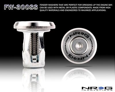 NRG - FENDER WASHER KIT; TITANIUM SERIES; M STYLE; RIVETS FOR PLASTIC; SET OF 10