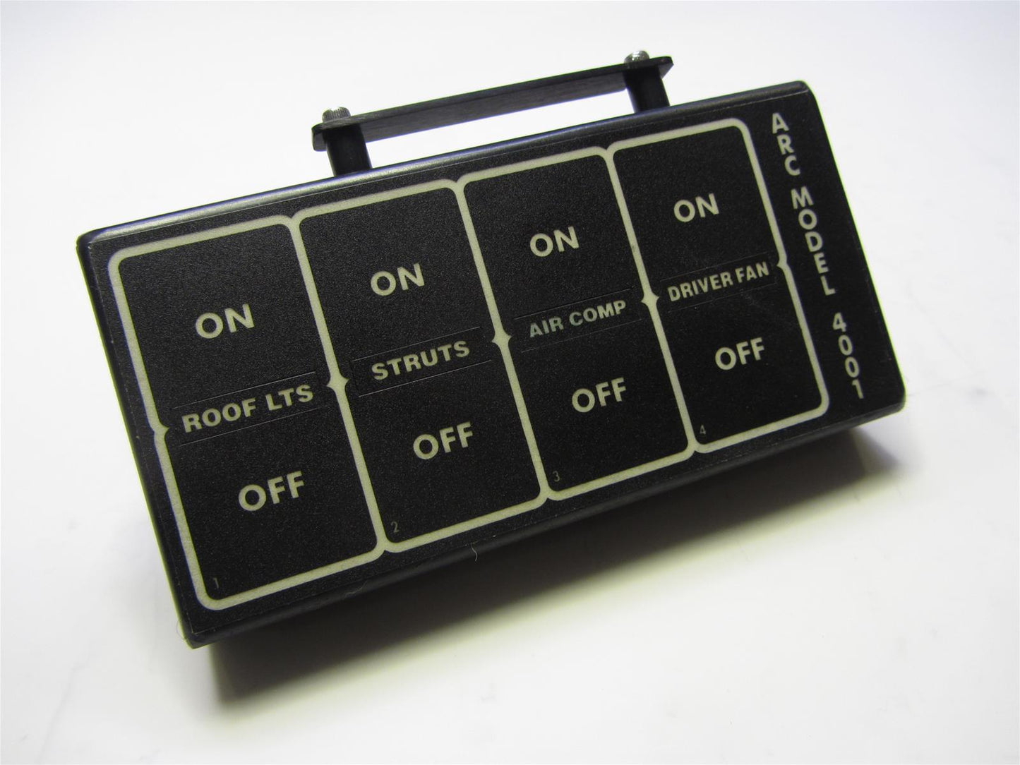 Auto Rod Controls - 4 Switch Roll Bar Mount Black (4001SR)
