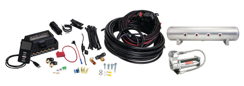 Air Lift Performance 3P (1/4 Air Line 4 Gal 7-Port Raw Aluminum Tank VIAIR 444C Comp)