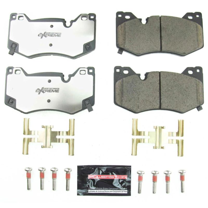 Pastilhas de freio Chevrolet Corvette Front Z26 Extreme Street 2020 Power Stop com hardware