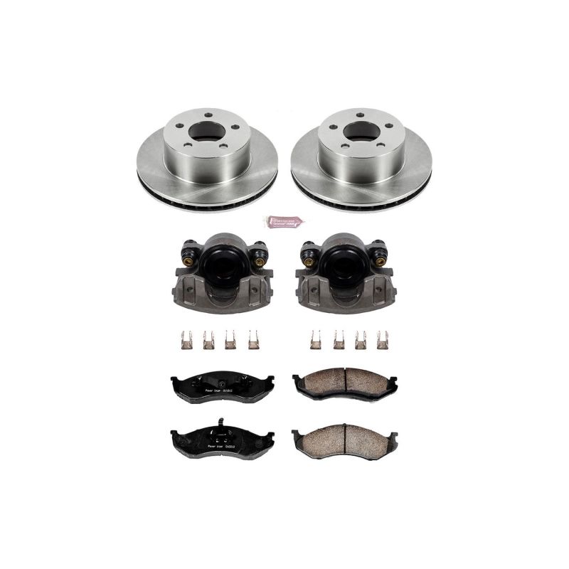 Power Stop 90-99 Jeep Cherokee Kit de frenos delanteros especiales para automóviles con pinzas