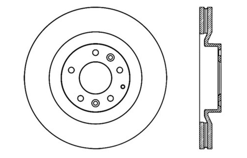 StopTech 07-09 Mazda CX-9 Left Front Slotted & Drilled Rotors