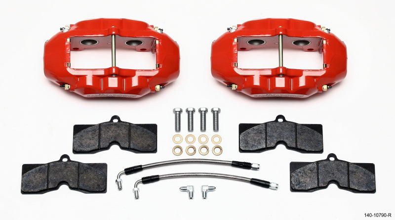 Kit de pinça traseira Wilwood D8-4 Red Corvette C2/C3 65-82