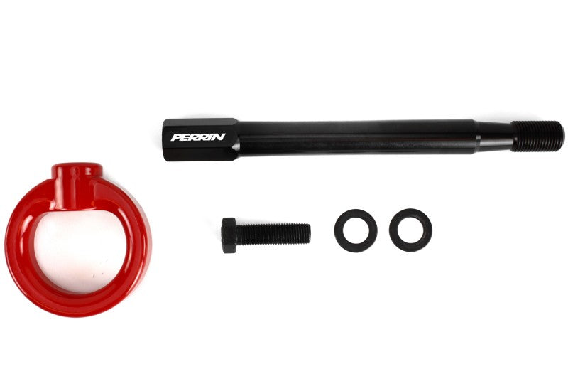 Perrin 08-14 Subaru WRX/STI Kit de gancho de remolque (delantero) - rojo
