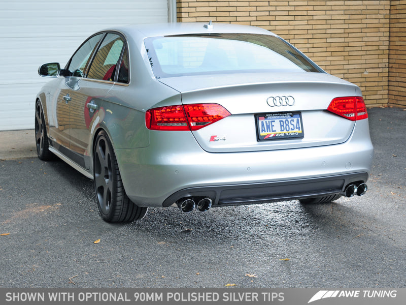 Escape AWE Tuning Audi B8 / B8.5 S4 3.0T Touring Edition - Ponteiras cromadas prateadas (90 mm)