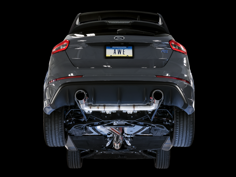 AWE Tuning Ford Focus RS Track Edition Cat-back Exaustão - Chrome Silver Tips