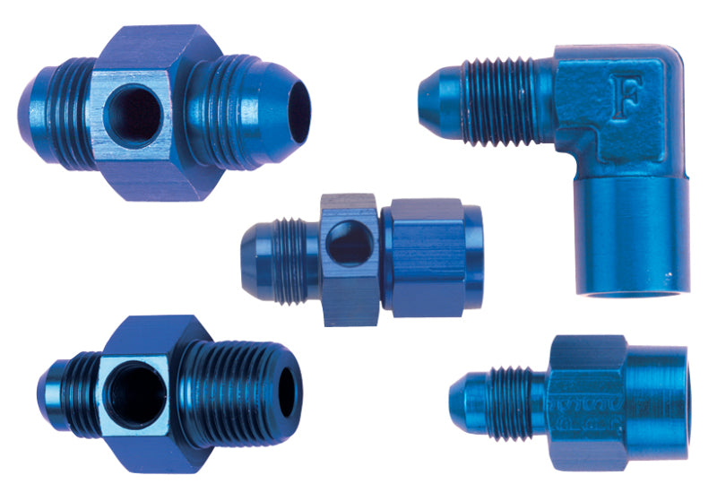 Adaptador de Medidor Inline Fragola -10AN Macho x -10AN Fem - Preto