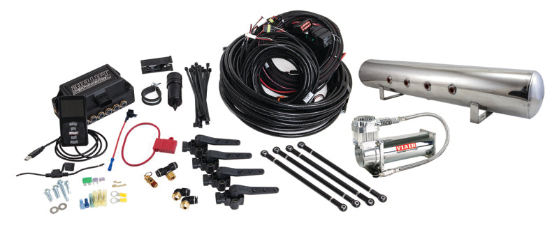 Air Lift Performance 3H (1/4 Air Line 5 Gal Polished Aluminum Tank VIAIR 444C Comp)