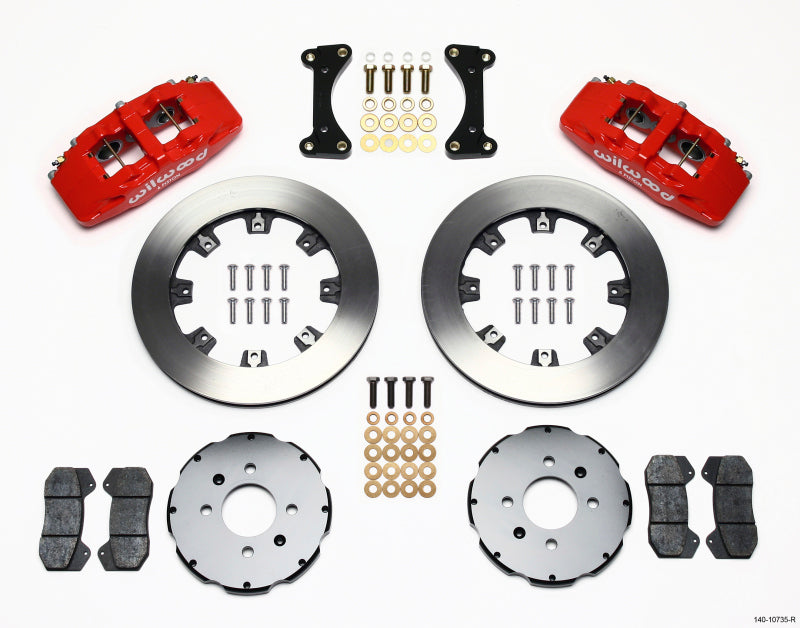 Wilwood Dynapro 6 Kit de sombrero delantero 12.19in rojo 94-01 Honda/Acura con disco de 262 mm