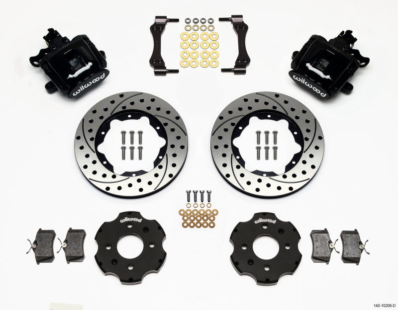 Kit de freio de estacionamento combinado Wilwood traseiro 11,00 pol. Perfurado Civic / Integra Disc 2.39 Deslocamento do cubo