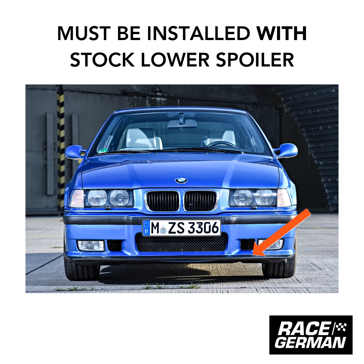 Race German - E36 Gt Front Lip (Rieger Style)