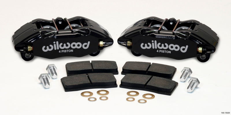 Wilwood DPHA Juego de almohadillas y calibrador delantero negro Honda / Acura con rotor OE de 262 mm