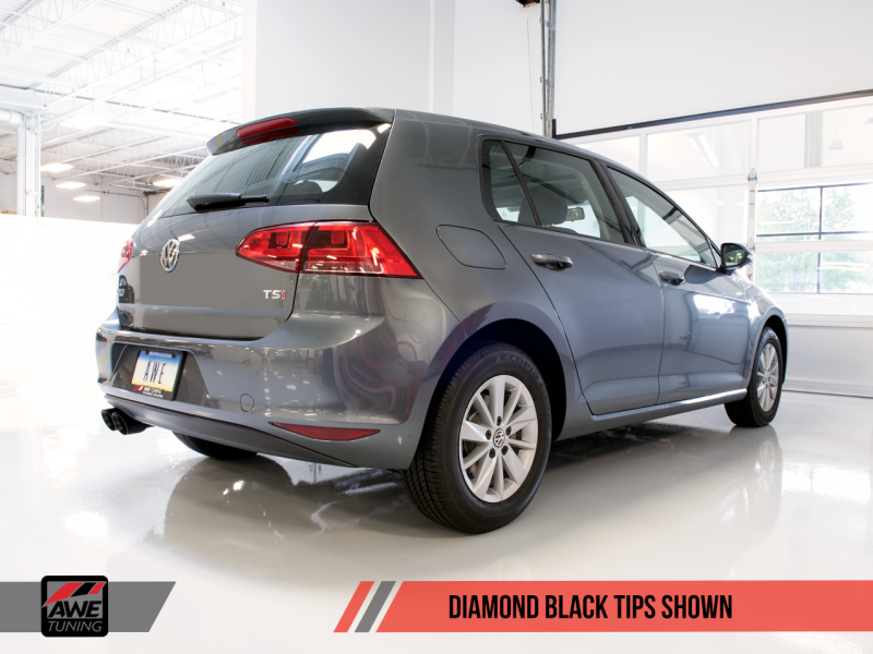 Escape AWE Tuning VW MK7 Golf 1.8T Track Edition com pontas Diamond Black (90mm)