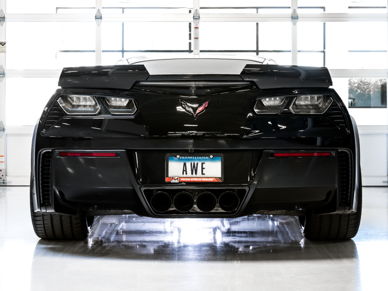 AWE Tuning 14-19 Chevy Corvette C7 Z06/ZR1 Track Edition Axle-Back Escape com pontas pretas