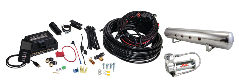 Air Lift Performance 3P (3/8 Air Line 5 Gal Polished Aluminum Tank VIAIR 444C Comp)