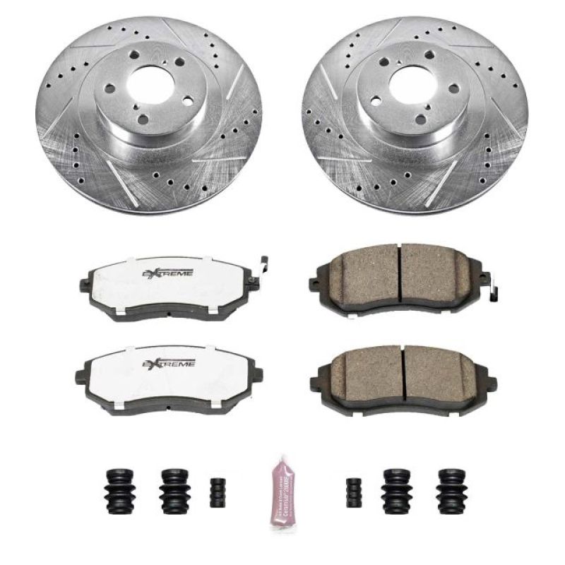 R1 CONCEPTS E-Line Series Brake Rotors W/Ceramic Brake Pads (Fits: SUBARU FORESTER 2010-2013, IMPREZA 2011-2014, LEGACY 2013-2014, OUTBACK 2013-2014, WRX 2012-2014) - WRAPS - Foto 3