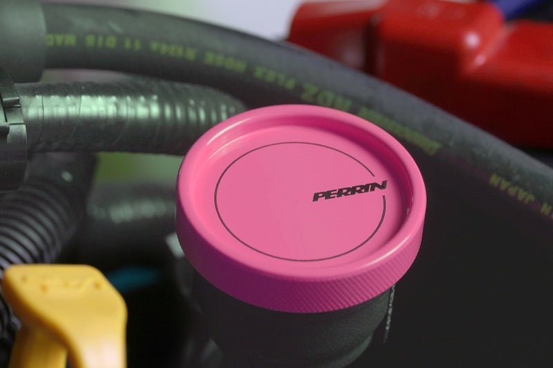 Perrin 02-21 Subaru WRX / 2022 BRZ & GR86 / 04-21 STI / 00-18 Forester XT Tapón de llenado de aceite - Hyper Pink