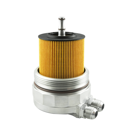 PMC Motorsport - Oil filter lid (cap) with oil cooler fittings and 2 sensor ports BMW M52 M54 M56 (APO-M52-C)