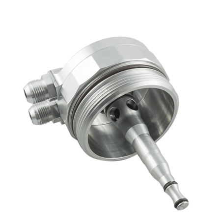 PMC Motorsport - Oil filter lid (cap) with oil cooler fittings and 2 sensor ports BMW M52 M54 M56 (APO-M52-C)