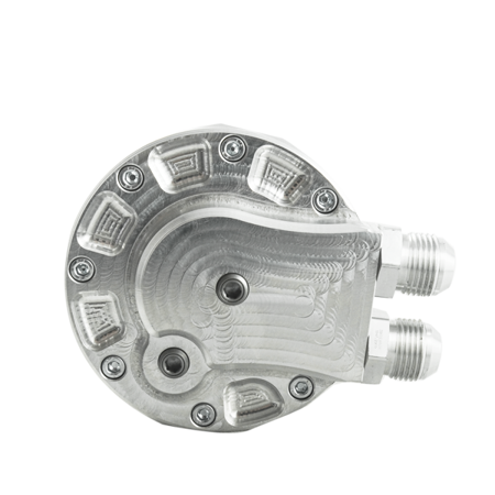 PMC Motorsport - Oil filter lid (cap) with oil cooler fittings and 2 sensor ports BMW M52 M54 M56 (APO-M52-C)