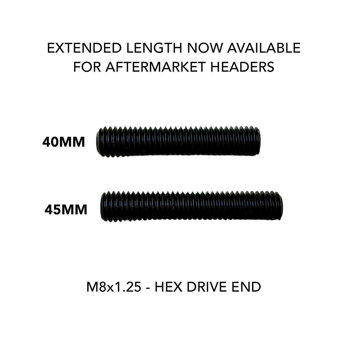 Race German - Extended BMW Exhaust Manifold Studs (M8)