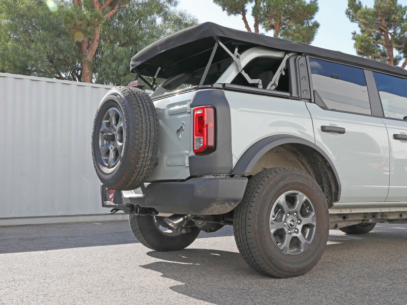 aFe Apollo GT 3in 409 SS Cat-Back Escape 2021 Ford Bronco L4-2.3L (t)/V6-2.7L (tt) com pontas polidas