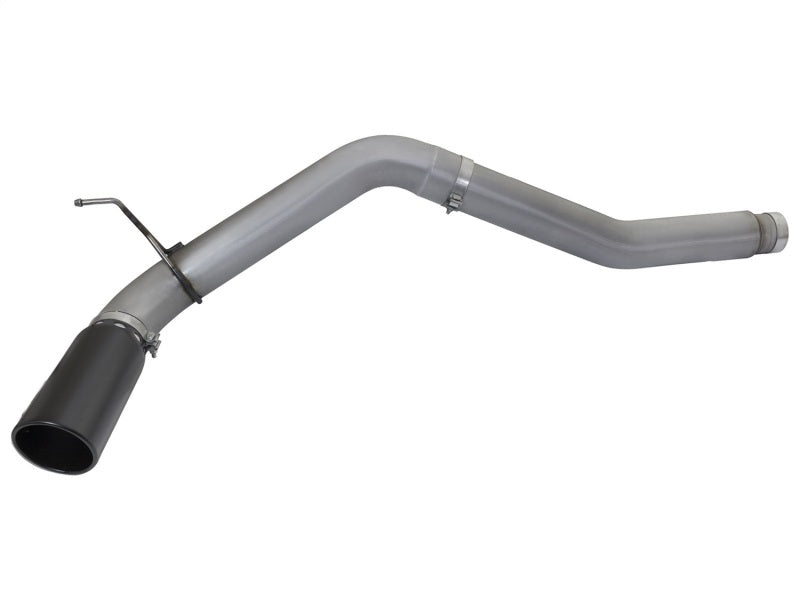 aFe LARGE BORE HD 5in DPF-Back SS Escape con punta negra 2016 Nissan Titan 5.0L V8 (td) CC SB