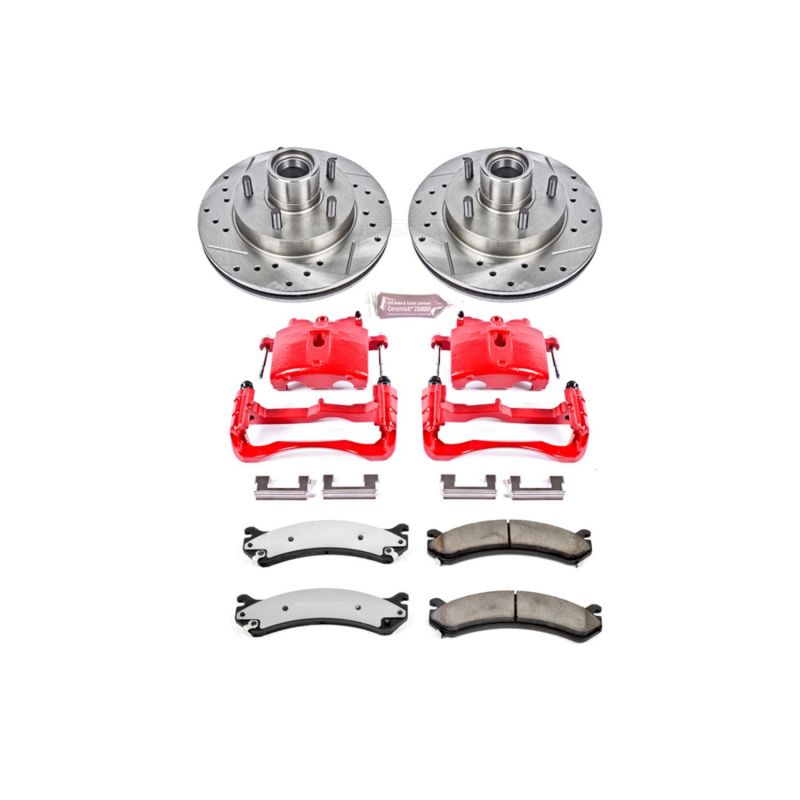 Power Stop 02-04 Chevrolet Avalanche 2500 dianteiro Z36 Kit de freio para caminhão e reboque com pinças