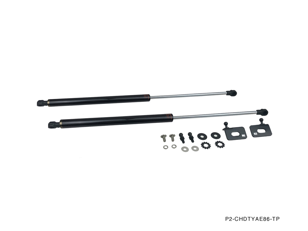 P2M - AMORTIGUADOR DE CAPÓ DE CARBONO PARA TOYOTA AE86 COROLLA (P2-CHDTYAE86-TP)