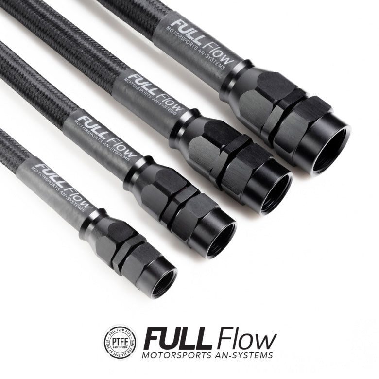 Nuke Performance - Mangueira de combustível trançada em aço inoxidável PTFE de nylon preto AN-10