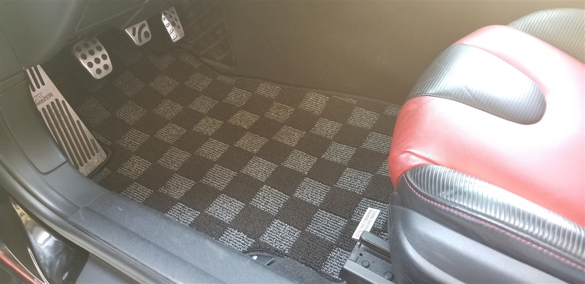 P2M - MAZDA RX-8 RACE FLOOR MATS (FRONT/REAR) : DARK GREY (P2-CPTMZRX8DG-TP)