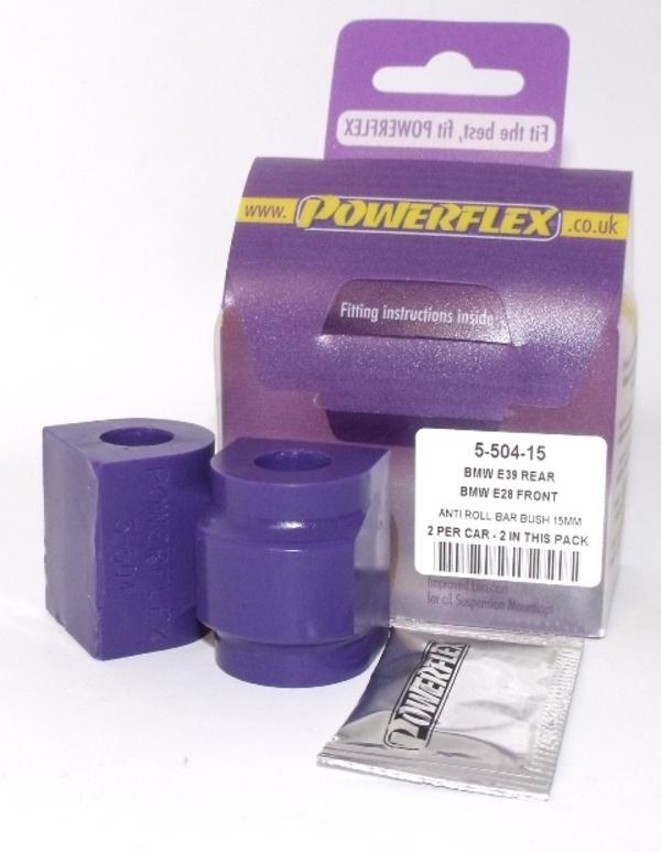 Powerflex USA - BMW E24 / E28 / E32 / E34 / E36 / E39 / E46 / Z3 Buje de barra estabilizadora trasera - 15 mm