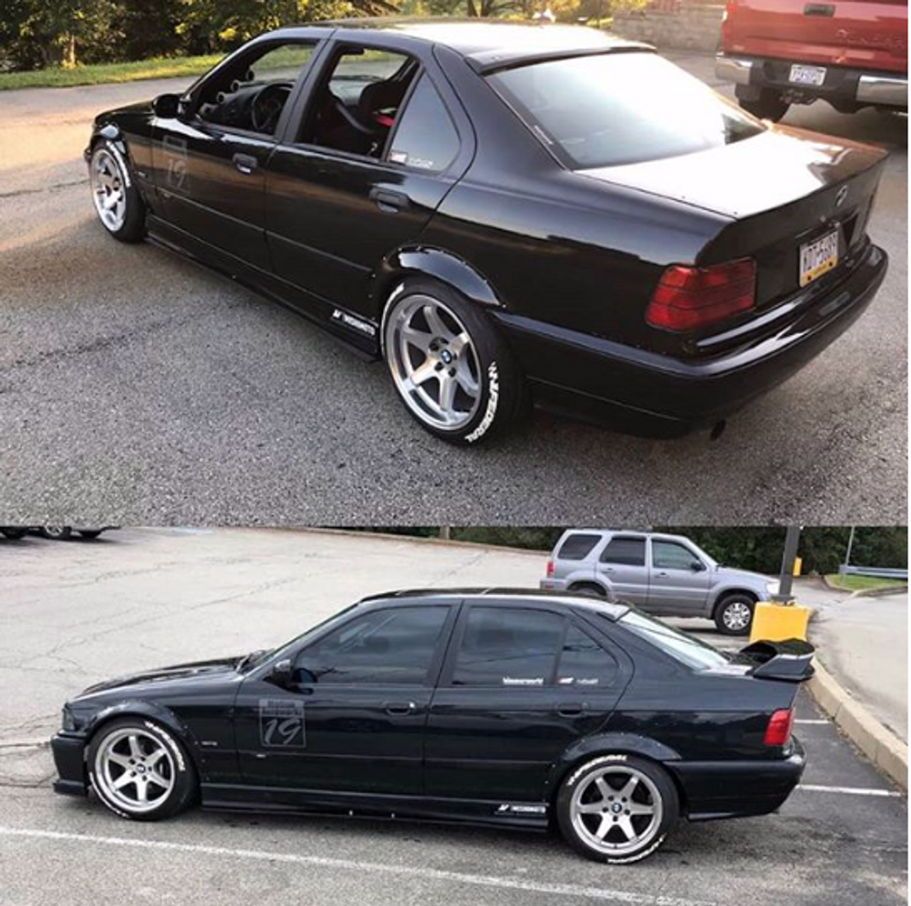 HARD Motorsport - BMW E36 Sedan & Ti Fender Flares FULL SET (E36FLARE4D.FULL)