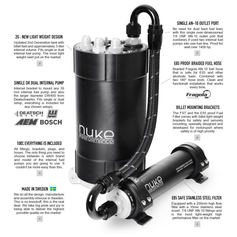 Nuke Performance - 2G Surge Tank Kit for Internal Fuel Pumps (150-01-304)