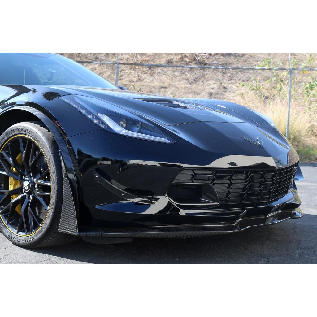 APR Performance - Chevrolet Corvette C7 Z06 OEM Front Bumper Canards Spats 2015-Up (AB-207015)