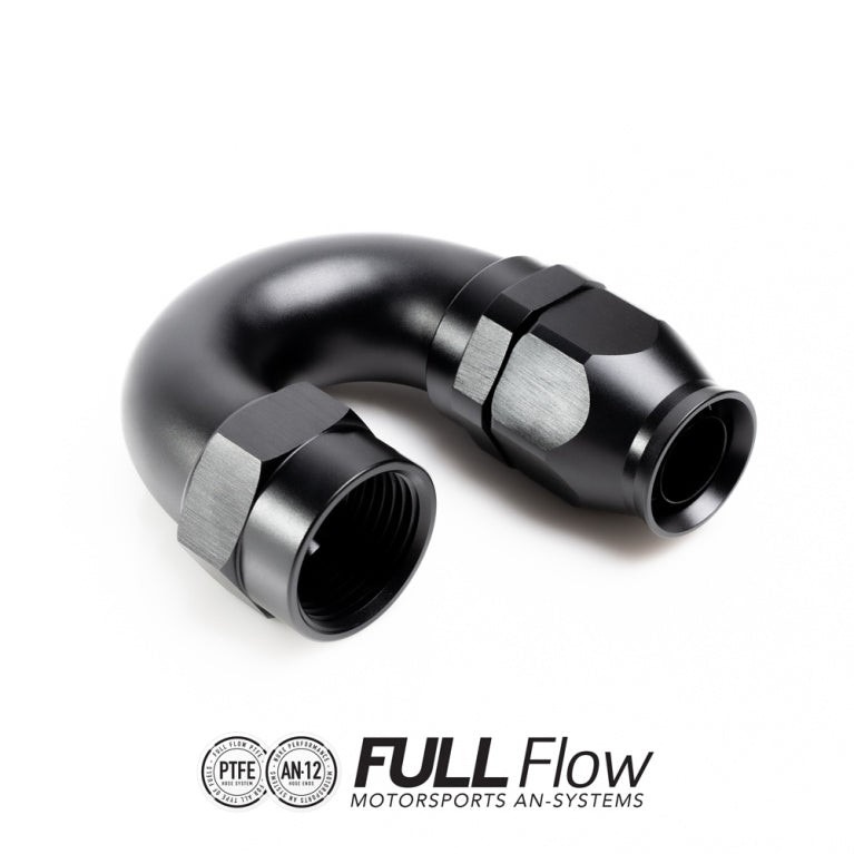 Nuke Performance - Encaixe de extremidade de mangueira de PTFE de alto fluxo 180 graus